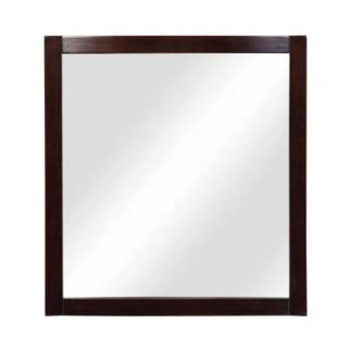 DECOLAV Gavin 32 in. x 30 in. Birch Framed Wall Mirror in Espresso 9712 ESP