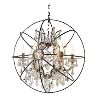 Yosemite Home Decor Contessa SCFP3078 6BK Chandelier   Chandeliers