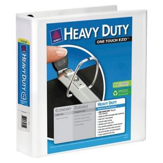Avery 2in Heavy Duty Clear Cover White Ring Binder