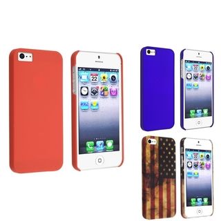 BasAcc Blue Case/ Red Case/ US Flag Case for Apple iPhone 5