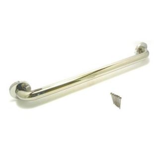 WingIts Premium Series 32 in. x 1.5 in. Grab Bar in Polished Stainless Steel (35 in. Overall Length) WGB6PS32