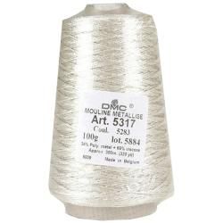 DMC 328 yard Metallic silver Embroidery Floss (100 gram Cone