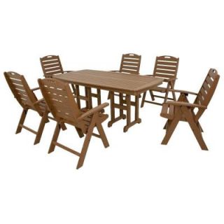 Trex Outdoor Furniture Yacht Club Tree House 7 Piece High Back Patio Dining Set TXS103 1 TH