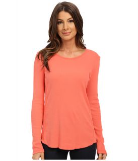 Dylan by True Grit Long Sleeve Cotton Tee with Soft Knit Side Panel