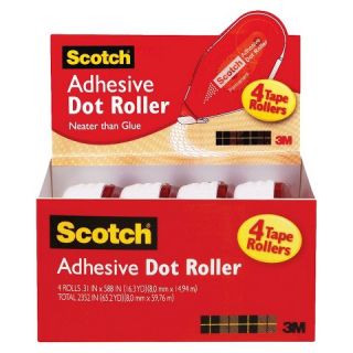 Scotch® .3 x 49 Adhesive Dot Roller Value Pack (4 Pack)
