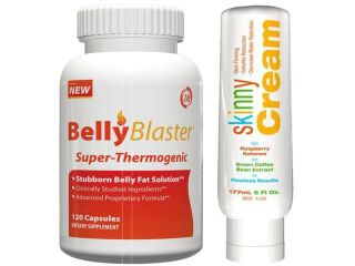 Best Weight Loss Kit New Year New You, Skinny Cream 6oz and Belly Blaster 120 Capsules Fat Loss Kit, Lose Your Gut Fast