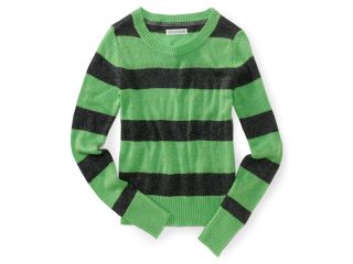 Aeropostale Womens Metallic Stripe Knit Sweater 784 M