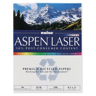 Boise® Aspen Laser Paper, 96 Brightness, 24 lb   White (500 Sheets