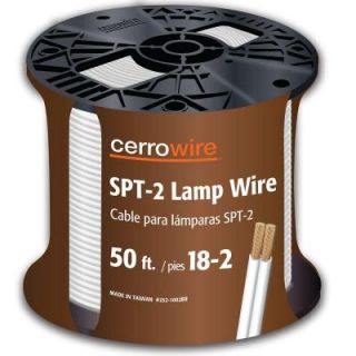 Cerrowire 50 ft. 18/2 White Stranded Lamp Cord 252 1002BR