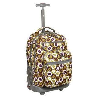 World Sundance Rolling Backpack with Laptop Sleeve  Coffee
