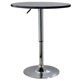 AmeriHome Classic Style 36 in. L Wood Top Round Bistro Table in Black 801514