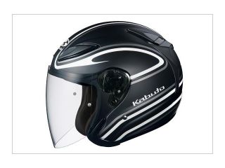 Kabuto Avand II Staid Street Helmet Flat Black/White LG