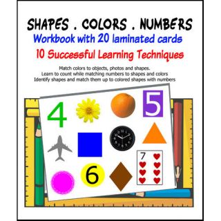 Natural Learning Concepts Shapes, Colors and Numbers Workbook with Cards