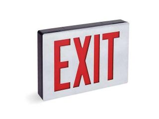 Acuity Lithonia Le S 1 R El N Sd Exit Sign With Battery Backup, 2.8W, Red