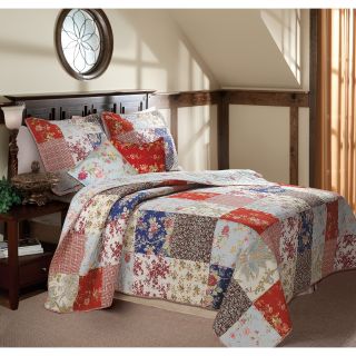 Greenland Home Fashions Amelia   Quilt Set Includes Bonus 18 in. Pillow