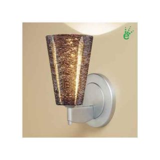 Bling II LED Sconce w Black Textured Glass (Matte Chrome)