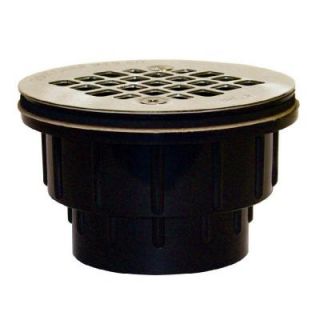 2 in. Black ABS Hub Shower Drain with Strainer 825 2APK