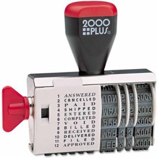 2000 PLUS Dial N Stamp, 12 Phrases, 1 1/2" x 1/8