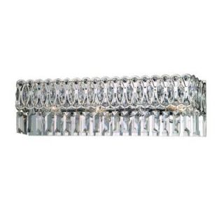 Dale Tiffany London 3 Light Polished Chrome Wall Vanity Fixture with Crystal Shade GH90246