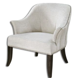 Uttermost Leisa White Arm Chair