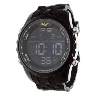 Everlast Jumbo Mens Digital Sport LED Black Silicone Strap Watch
