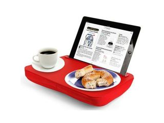 Kikkerland Red Comfortable iBed Portable Lap Desk for Tablets and Phablets
