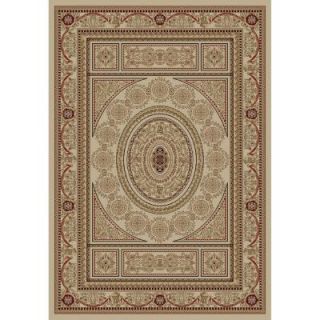 Concord Global Trading Jewel Aubusson Ivory 7 ft. 10 in. x 9 ft. 10 in. Area Rug 44127