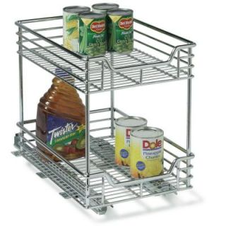 Household Essentials 11.5 in. Two Tier Sliding Organizer  KD Chrome C21217 1