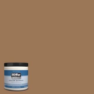 BEHR Premium Plus Ultra 8 oz. #PPU4 2 Coco Rum Interior/Exterior Satin Enamel Paint Sample UL22316
