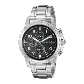 Fossil Mens FS4542 Dean Stainless Steel Chronograph Watch