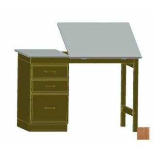 SMI F3446 31PDS Pedestal Desk, 34 inch x 46 inch Split Top, 31 inch High, Nat. Oak Finish