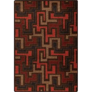 Milliken Mix and Mingle Red Umber Junctions Rug