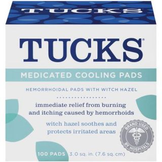 Tucks Hemorrhoidal Pads With Witch Hazel, Medicated, 100ct