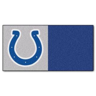 FANMATS NFL   Indianapolis Colts Grey and Blue Nylon 18 in. x 18 in. Carpet Tile (20 Tiles/Case) 8557