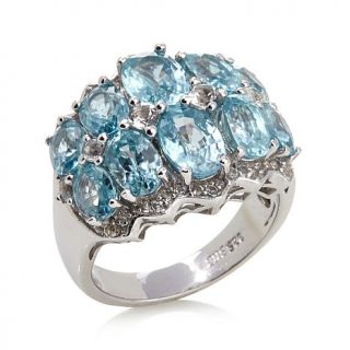 Colleen Lopez "In All Its Glory" 7.15ct Blue Zircon and White Topaz Sterling Si   7878469