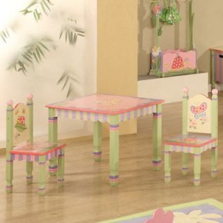 Teamson Kids Magic Garden Kids 3 Piece Table and Chair Set