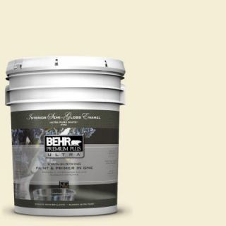 BEHR Premium Plus Ultra 5 gal. #W B 320 White Corn Semi Gloss Enamel Interior Paint 375005