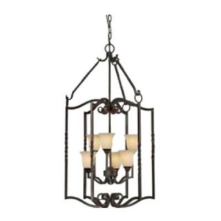 Talista Burton 6 Light Bordeaux Incandescent Foyer Pendant CLI FRT2633 06 64