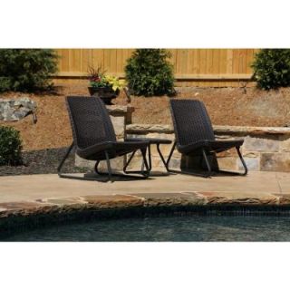 Keter Rio Brown 3 Piece All Weather Patio Seating Set 212867
