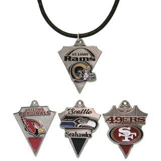 CGC Pewter Unisex NFC West Team Licensed NFL Pennant Necklace