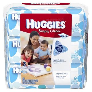 Huggies Simply Clean Baby Wipes 192 ct 3 pk