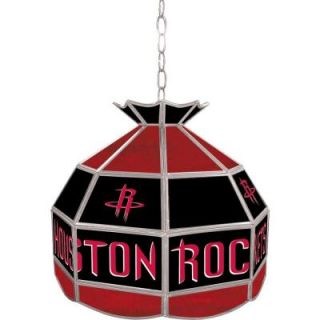 Trademark Global Houston Rockets NBA 16 in. Nickel Hanging Tiffany Style Lamp NBA1600 HR