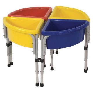 ECR4Kids® 4 Station Round Sand & Water Play Table with Lids