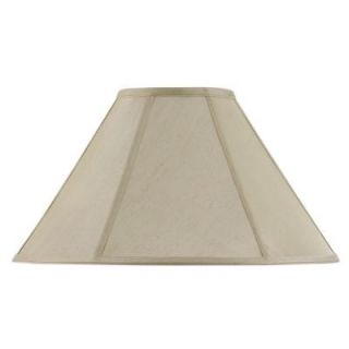 CAL Lighting 13 in. Cream Fabric Vertical Piped Coolie Shade SH 8101/21 CM