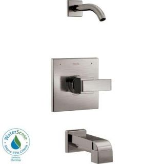 Delta Ara 1 Handle Tub and Shower Faucet Trim Kit in Stainless with Less Showerhead (Valve Not Included) T14467 SSLHD