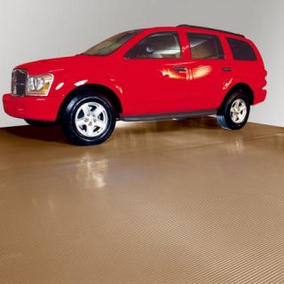 G Floor Parking Pad Garage Floor Cover/Protector, 10' x 22', Ribbed, Sandstone