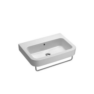 GSI Collection Traccia Modern Curved Wall Hung Bathroom Sink with