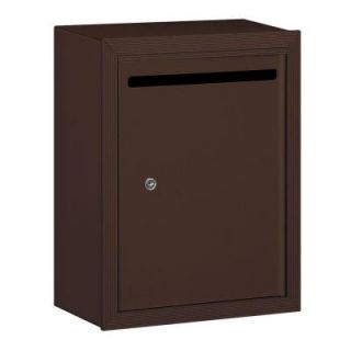 Salsbury Industries 2240 Series Standard Surface Mounted Bronze Private Letter Box with Commercial Lock 2240ZP