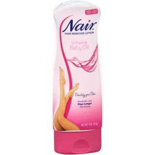 Nair Hair Remover Lotion Softening Baby Oil, 9 oz
