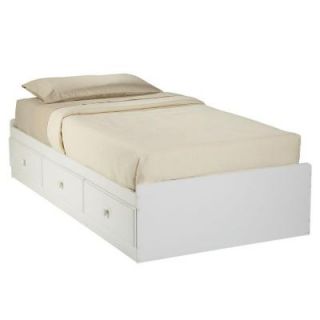 New Visions by Lane My Place, My Space White Twin Size 3 Drawer Platform Storage Bed DISCONTINUED 866 301